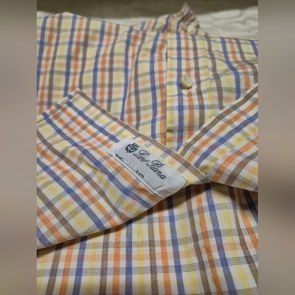 Loro Piana long sleeve Multicolor Checkered Button Down Shirt - Picture 10 of 10